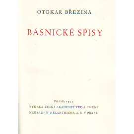 Básnické spisy (Otokar Březina - Tajemné dálky, Svítání na západě, Větry od pólů, Stavitelé chrámu, Ruce) [poezie, básně, verše]